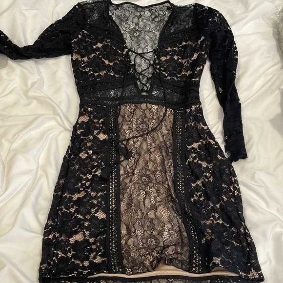 Express sexy black lace dress